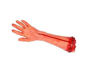 Halloween Broken Arm Scary Body Parts for Halloween Party Realistic Latex Gory 35cm Hand Trickery Toy 1 Random Left or Right Hand Halloween Hands Body Parts Rubber Human Arm Hand Fake Human Arm Hands