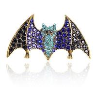 Halloween Brooch Bat Shape Brooch Rhinestone Breastpin Brooch Bat Brooch Pins Jewelry Gift Halloween Accessories for Women Girls