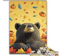 Halloween Brown Bear 1000 Piece Jigsaw Puzzles for Teenagers Gifts, Challenging Game Toys Every Piece Is Unique - Challenging Family Fun Game (50x75cm)
