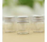 Halloween bubble tubes, Glass Bottles With Aluminum Caps 21x30x40mm 15ml Pack Of 12