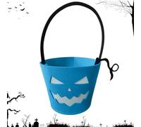 Halloween Bucket - Light-Up Fluorescent Tote Bags for Kids | Luminous Felt Goody Containers for Chocolates, Snacks, Candy, Party Favors, Trick-or-Treating, Decorations & Holiday Supplies