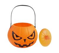 Halloween Bucket,Pumpkin Buckets | Halloween Goodie Buckets With Lid, Halloween Candy Holders Container For Favors Home Decoration Supplies