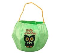 Halloween Bucket, Pumpkin Candy Holder, Festival Treat Bag, Embroidered Halloween Style, Roomy Treat Holder, 16x20x25cm, For Night Adventures And Events