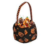 Halloween Bucket - Trick Or Treat Pail, Glow-in-the-Dark Candy Holder, Lightweight Carry Handle | Fun Pumpkin Design With Spacious Interior For Kids' Costumes And Festive Night Walks Through The Neigh