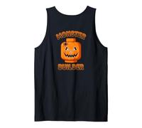 Halloween Building Bricks Monster Builder Pumpkin (ON Back) Tank Top
