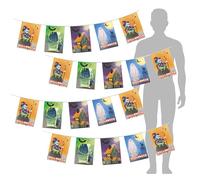 Halloween Bunting Decoration - 30m 100ft - 60 Flag - Plastic all Weather - Halloween Banner - Trick or Treat Fancy Dress - Hang on Windows, Doors - Indoor Outdoor Use