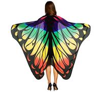 Halloween Butterfly Cloak Halloween Butterfly Wings Shawl Costume Halloween Witch Capes Beach Butterfly Shawl Chiffon Fabric Cloak Fairy Ladies Cape Soft Butterfly Cape Costume For Girls Women