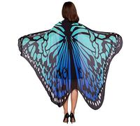 Halloween Butterfly Cloak Halloween Butterfly Wings Shawl Costume Halloween Witch Capes Beach Butterfly Shawl Chiffon Fabric Cloak Fairy Ladies Cape Soft Butterfly Cape Costume For Girls Women