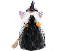 Halloween butterfly crown with black and purple wings crafted from silk cloth and gauze, combining machine and hand assembly for detailed holiday decorations (Purple)