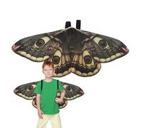 Halloween Butterfly Wings Dramatic Appearance Cloak Girls Playwear Vibrant Print Design Lightweight Cosplay Accessory With Neck Closure | Fantastic Component Polyv