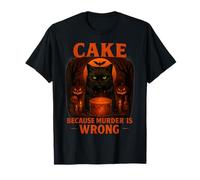 Halloween Cake Cat Costume Funny Pun Spooky Design T-Shirt