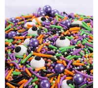 Halloween Cake Decoration Horror Cupcake Toppers - Spider Picks Black, Green, Red,Orange & Purple Cake Sprinkles Horror Movie Theme Birthday Halloween Party Cake Decorations (Spider)