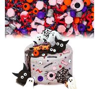Halloween Cake Decoration Horror Cupcake Toppers - Spider Picks Black, Green, Red,Orange & Purple Cake Sprinkles Horror Movie Theme Birthday Halloween Party Cake Decorations (Devil's Eye)