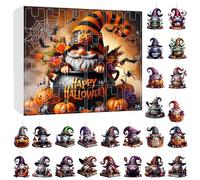 Halloween Calendar - 24 Days Decoration for Window Front Door Window Sill - 2D Acrylic Halloween Decoration for Tree Indoor Ghost House Fireplace