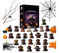 Halloween Calendar Advent, 24 Piece 2D Acrylic Dog Figurines 2026 Set