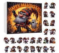 Halloween Calendar Advent Gothic Spooky 2D Acrylic Gnome Ornaments