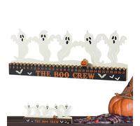 Halloween Calendar Countdown Wooden,Ghost Halloween Decorations | Wooden 31 Day Ornament Figurine Sign Cute Design for Table Room Desktop Living Bedroom