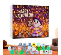 Halloween Calendar Figurines | Glow in The Dark Ghost Figurines | Resin Haunted House Decorations for Women Men Children Kids Family