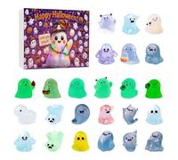 Halloween Calendar Ghost - 24 Days Calendar Miniature Glow-in-The-Dark Ghost Kit - Resin Desk Display Doll Haunted House Decorations for Men Women Kids Family Teens
