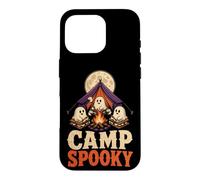 Halloween Camping Camp Spooky Season Tent Moon Ghost Case for iPhone 16 Pro