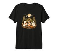 Halloween Camping Ghosts Campfire Cozy Fall Graphic Premium T-Shirt