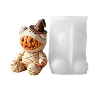 Halloween Candle Casting Moulds, DIY Pumpkin Bear for Easy Release and Reusable - Halloween Candle Moulds - for Soap Epoxy Resin Statues Concrete Artworks DIY Enthusiasts and Hobby Crafts