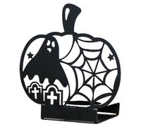 Halloween Candle Holder, Pumpkin Shape Candle Holder, Cat Spider Silhouette Candle Holder - Metal Table Decoration Pumpkin Shape Candle Holder Large Quantity for Party