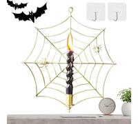 Halloween Candle Holder,Retro Spiderweb Candle Stand - Stand Festive Gothic Mount for Party Wall Hallway Festival Home Bedroom Holiday Interior