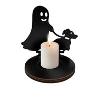 Halloween Candle Holder - Vintage Scary Shadow Silhouettes Table Decoration