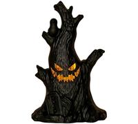 Halloween Candle Lanterns Flameless Ghost Tree Light LED Stump Light Battery Operated Spooky Halloween Decoration Lights for Indoor Outdoor Halloween Party Table Decoration Ghost House Prop