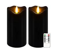 Halloween Candle Light,Set of 2 6"x3" Flameless Candles with Remote & Timer