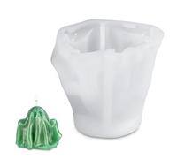 Halloween Candle Molds, Silicone Ghost Candle Moulds 3D Ghost Shape Molds for DIY Crafts Haunted House Wedding Party Decor Halloween Resin Stencil for Soap Candy Chocolate