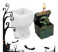 Halloween Candle Molds | Silicone Scented Candle Mould | Spooky Easy Release Mold for Aromatherapy Craft Epoxy Resin Decoration Projects