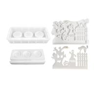 Halloween Candle Plaster Mould, Halloween Candle Mould | Resin Halloween Decoration Moulds,Halloween Resin Casting Silicone Mould,Silicone Mould for Halloween Resin Casting