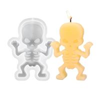 Halloween Candle Silicone Mold - 3D Mini Skull and Ghost Casting Craft Tool | Handicraft Ornament and Decoration Maker | Flexible Silicone A 8.2x10.8cm B 8.7x10cm | Easy Release Candle Mold