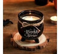 Halloween Candle, Witch Cauldron Candles with Ghost, Pumpkin Scented Candle for Spooky Halloween Decor, Gothic Witch Décor Decorations