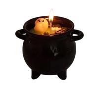 Halloween Candles, Decorative Black Bubble Pot, 4.72x3.9x3.74 Inches Aromatherapy Oil Diffuser, Lightweight Ceramic Holder, Spooky Themed Centerpiece for Indoor Table Home Décor