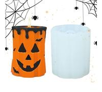 Halloween Candles Silicone Mould, Ghost Pumpkin Candles Casting Mould - Easy Demoulding Craft Decoration Tool for Making Soap Chocolate Fondant Cake