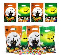 Halloween Candy Bag, 40 PCS Handle Candy Treat Bag Halloween Sweets Bags Trick or Treat Bag Reusable Gift Bags for Party Supplies, Homemade Craft Snack Gift Packing A4KTHLD (E-40PCS)