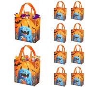 Halloween Candy Bags 10 Piece - Reusable Cute Trick or Treat