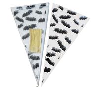 Halloween Candy Bags 100 Bags Cellophane Witch Bat