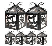 Halloween Candy Bags - Halloweens Sweet Boxes | Bat Spooky Containers | Party Favors Halloween Goodie Boxes | For Snacks Gummy Bread Table Shelf Kitchen Mantel Bar Entryway Classroom Haunted Houses