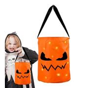Halloween candy bags light up, LED light up pumpkin bag | Portable treat bags, pumpkin candy bucket, large candy bucket illuminates pumpkin treat bags, its
