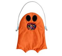 Halloween Candy Bags Wearable Holiday Candy Food Ghost Shape Pouch | Large Capacity Hands-free Pumpkin Print Halloween Packing Bags for Birthday Party Home School Outdoor Event Classroom
