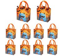 Halloween Candy Bags with Handles, 10 Piece Reusable Cute Trick or Treat