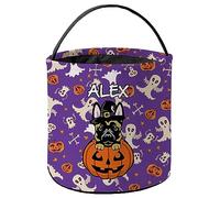 Halloween Candy Basket Cute Belgian Malinois Dog Purple Candy Bag Birthday | With handle Halloween Sweet Bags Reusable Halloween Bags for Festival Party Favor
