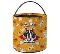 Halloween Candy Basket Saint Bernard Dog Pumpkin Bag Celebrations