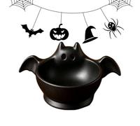 Halloween Candy Bowl - Decorative Bat Storage Tray for Party Snacks