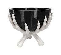 Halloween Candy Bowl - Gothic Skeleton Hands Candy Storage Holder, Multifunctional Spooky Snack Organizer Tray, Scary Home Decoration for Party Halloween Display Accessory 5.12x5.12x3.94 inches