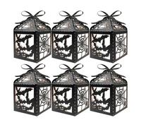 Halloween Candy Boxes, Bat Spooky Containers, Party Favors Goodie Boxes, Ideal for Snacks, Gummy, Bread, Table, Shelf, Kitchen, Mantel, Bar, Entryway, Classroom, Haunted Houses, Multicolor